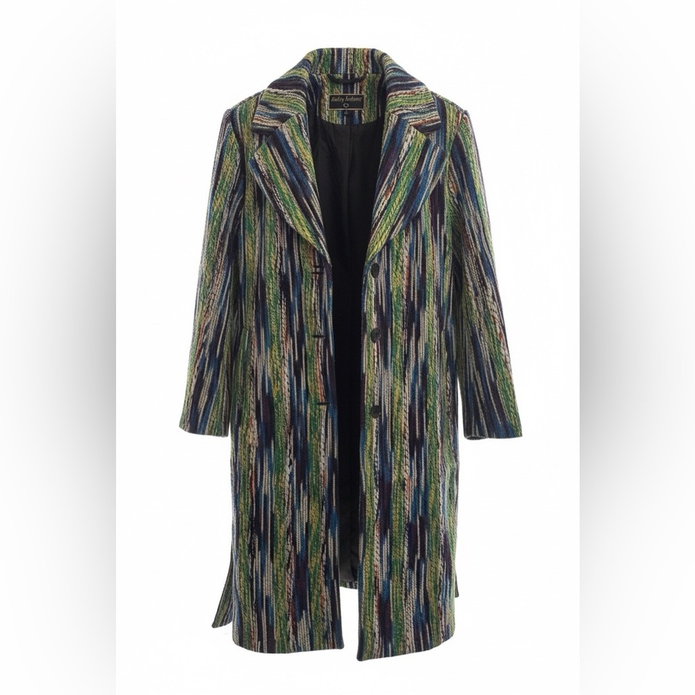 Kathy Ireland Multi-Color Faux Wool Duster Coat - NWT - Picture 2 of 7